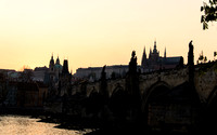St Charles Bridge and Castle at Sunset