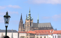 Closeup of St. Vitus Cathedral from Old Town