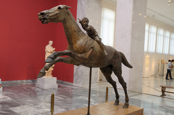 Bronze Jockey and Horse