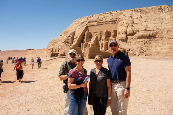Group Shot In Front Of Rameses II Temple At Abu Simbel