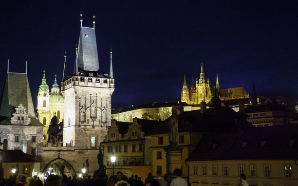 Night shot of Prague Castle