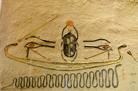 Scarab Pushing The Sun, Two Eyes of Horus