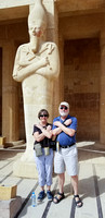 Sandy And Eric With Statue Of Amun